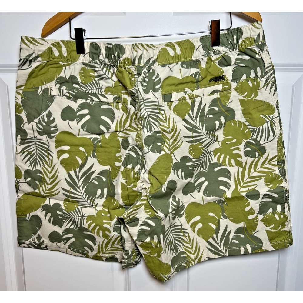 NWT Mountain Khakis Poplin Deck Shorts XL Leaf Print Stretch 7" Inseam Summer - Picture 3 of 13